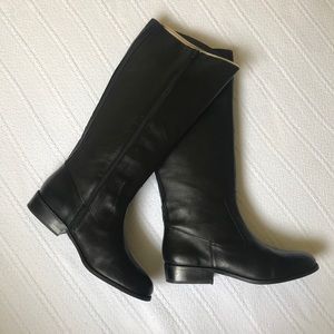 Beautiful leather black riding boots size 10